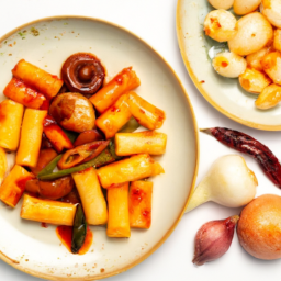 알리오올리오 떡볶이 요리 이미지