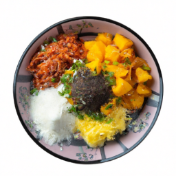 고구마생채 비빔밥