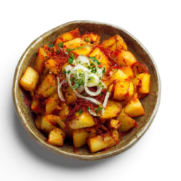 비빔감자 요리 이미지