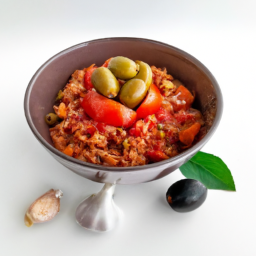 토마토 솥밥 요리 이미지