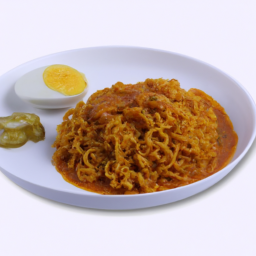 계란 카레 볶음 라면