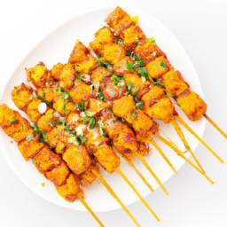 카레맛 돼지고기 꼬치구이 요리 이미지