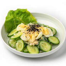 오이계란무침 요리 이미지